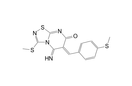 (6Z)-5-imino-3-(methylsulfanyl)-6-[4-(methylsulfanyl)benzylidene]-5,6-dihydro-7H-[1,2,4]thiadiazolo[4,5-a]pyrimidin-7-one