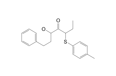 3-Hydrooxy-1-phenyl-5-(p-tolylthio)-4-heptanone