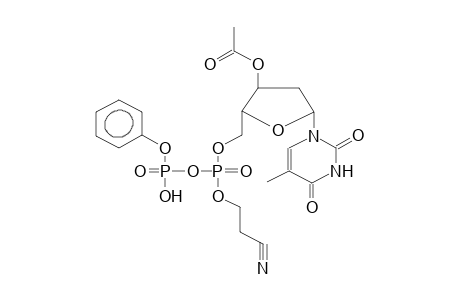 3'-O-ACETYLDEOXYTHYMIDINE-5'-PHENYL(CYANOETHYL)PYROPHOSPHATE