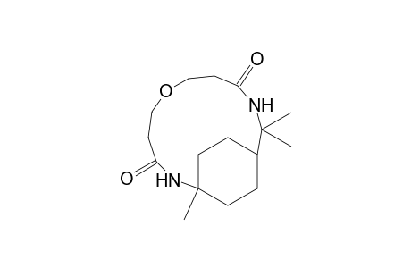 1,11,11-Trimethyl-2,10-diaza-6-oxabicyclo[10.2.2]hexadecane-3,9-dione