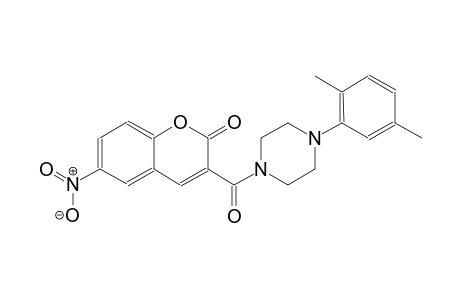 2H-1-benzopyran-2-one, 3-[[4-(2,5-dimethylphenyl)-1-piperazinyl]carbonyl]-6-nitro-