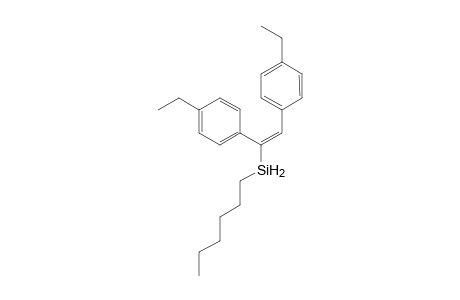 (E)-(1,2-Bis(4-ethylphenyl)vinyl)(hexyl)silane