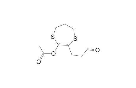 5H-1,4-Dithiepin-2-propanal, 3-(acetyloxy)-6,7-dihydro-