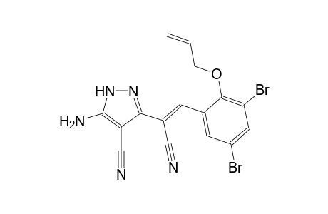 1H-pyrazole-3-acetonitrile, 5-amino-4-cyano-alpha-[[3,5-dibromo-2-(2-propenyloxy)phenyl]methylene]-