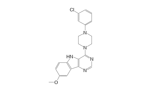 4-[4-(3-chlorophenyl)-1-piperazinyl]-8-methoxy-5H-pyrimido[5,4-b]indole