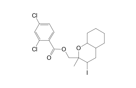 (1r*,3s*<4r*,6s*)-3-(((2,4-dichlorobenzoyl)oxy)methyl)-4-iodo-3-methyl-2-oxabicyclo[4.4.0]decane