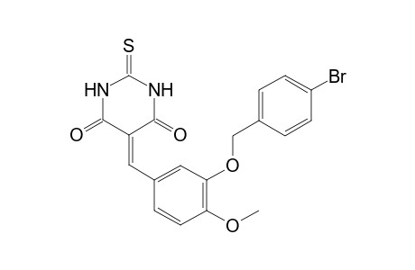 5-{3-[(4-bromobenzyl)oxy]-4-methoxybenzylidene}-2-thioxodihydro-4,6(1H,5H)-pyrimidinedione