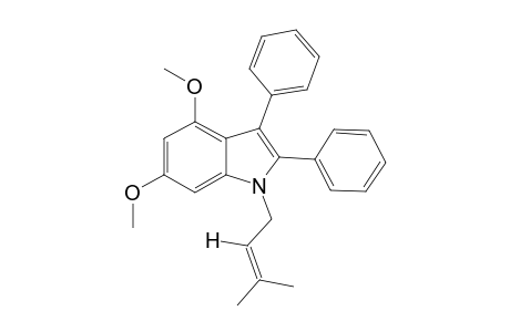 4,6-dimethoxy-1-(3'-methylbut-2'-enyl)-2,3-diphenylindole