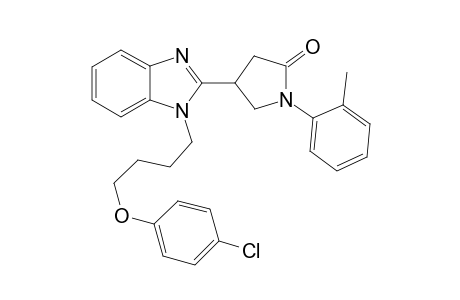 2-Pyrrolidinone, 4-[1-[4-(4-chlorophenoxy)butyl]-1H-1,3-benzimidazol-2-yl]-1-(2-methylphenyl)-