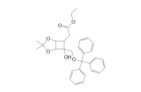 Ethyl 2-trityloxymethyl-2-hydroxy-3,4-(isopropylidenedioxy)cyclobutane-1-acetate isomer