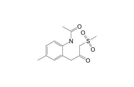 Acetamide, N-[4-methyl-2-[3-(methylsulfonyl)-2-oxopropyl]phenyl]-