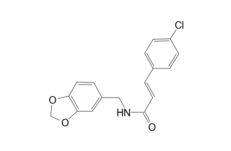 (2E)-N-(1,3-benzodioxol-5-ylmethyl)-3-(4-chlorophenyl)-2-propenamide