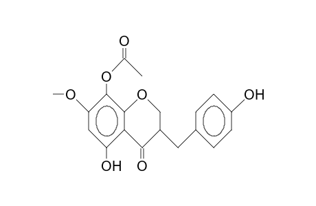 acetic acid [5-hydroxy-3-(4-hydroxybenzyl)-4-keto-7-methoxy-chroman-8-yl] ester