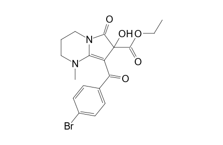 8-(4-BROMOBENZOYL)-7-ETHOXYCARBONYL-7-HYDROXY-1-METHYL-6-OXO-1,2,3,4,6,7-HEXAHYDROPYRROLO-[1,2-A]-PYRIMIDINE
