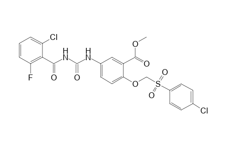 alpha-[(p-chlorophenyl)sulfonyl]-5-[3-(2-chloro-6-fluorobenzoyl)ureido]-o-anisic acid, methyl ester