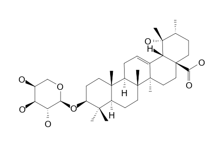 3-BETA,19-ALPHA-DIHYDROXY-URS-12-EN-28-OIC-ACID-3-O-ALPHA-L-ARABINOPYRANOSIDE