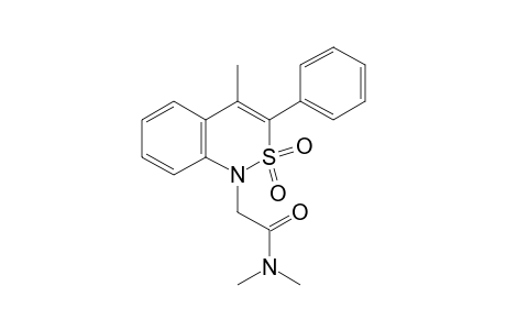 N,N-dimethyl-4-methyl-3-phenyl-1H-2,1-benzothiazine-1-acetamide-2,2-dioxide