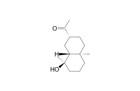 (2.alpha.,4a.alpha.,8.alpha.,8a.beta.)-(+-)-1-(Decahydro-8-hydroxy-4a,8-dimethyl-2-naphthalenyl)ethanone