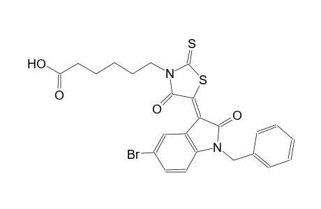 6-[(5Z)-5-(1-benzyl-5-bromo-2-oxo-1,2-dihydro-3H-indol-3-ylidene)-4-oxo-2-thioxo-1,3-thiazolidin-3-yl]hexanoic acid