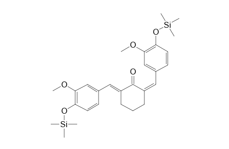 (2Z,6E)-2,6-bis(4-Hydroxy-3-methoxybenzylidene)cyclohexanone, 2tms