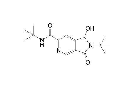 2,N-bis(1',1'-Dimethylethyl)-2,3-dihydro-1-hydroxy-3-oxo-1H-pyrrolo[3,4-c]pyridine-6-carboxamide