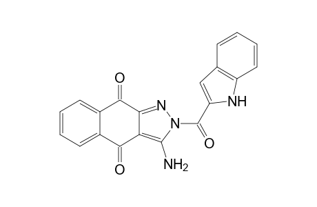 3-Amino-2-(1H-indole-2-carbonyl)-2H-benzo[f]-indazole-4,9-dione