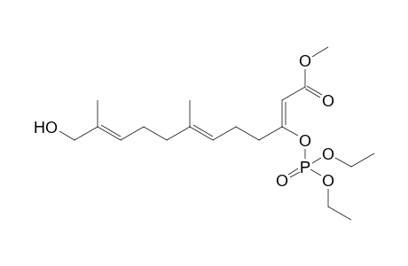 Methyl (2Z,6E,10E)-3-[(diethoxyphosphoryl)oxy]-12-hydroxy-7,11-dimethyldodeca-2,6,10-trienoate