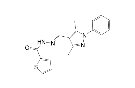 N'-[(E)-(3,5-dimethyl-1-phenyl-1H-pyrazol-4-yl)methylidene]-2-thiophenecarbohydrazide