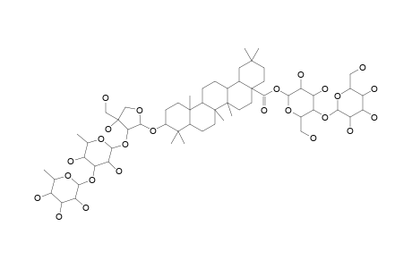 3-BETA-O-(ALPHA-L-RHAMNOPYRANOSYL-(1->3)-ALPHA-L-RHAMNOPYRANOSYL-(1->2)-ALPHA-L-ARABINOPYRANOSYL)-OELAN-12-ENE-28-O-(BETA-D-GLUCOPYRANOSYL