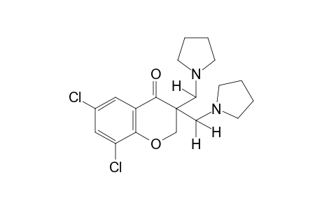 3,3-bis[(1-pyrrolidinyl)methyl]-6,8-dichloro-4-chromanone
