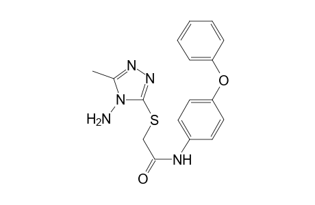 2-(4-Amino-5-methyl-4H-[1,2,4]triazol-3-ylsulfanyl)-N-(4-phenoxy-phenyl)-acetamide