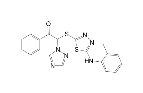 .omerga.-(5-(o-Methylphenylamino)-1,3,4-thiadiazol-2-thiol)-.omega.-(1H-1,2,4-triazol-1-yl)acetophenone