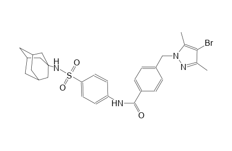 N-{4-[(1-adamantylamino)sulfonyl]phenyl}-4-[(4-bromo-3,5-dimethyl-1H-pyrazol-1-yl)methyl]benzamide