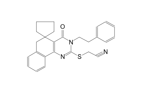 2-((4-oxo-3-phenethyl-4,6-dihydro-3H-spiro[benzo[h]quinazoline-5,1'-cyclopentan]-2-yl)thio)acetonitrile