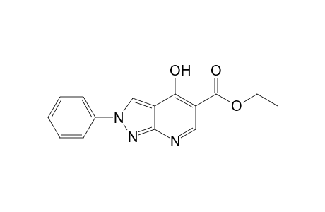 2H-Pyrazolo[3,4-b]pyridine-5-carboxylic acid, 4-hydroxy-2-phenyl-, ethyl ester