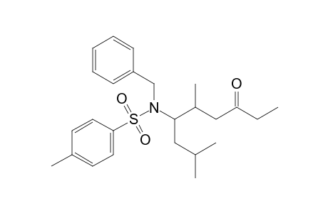 N-Benzyl-N-(1-isobutyl-2-methyl-4-oxohexyl)-4-methylbenzene sulfonamide