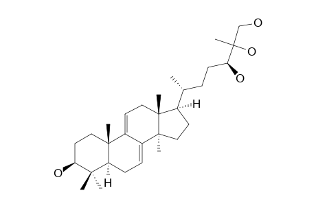 GANODERIOL-A;5-ALPHA-LANOSTA-7,9(11)-DIEN-3-BETA,24,25,26-TETRAOL