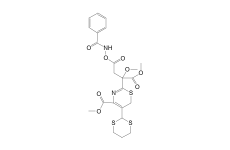 Methyl 2-[4-methoxycarbonyl-5-(1,3-dithian-2-yl)-6H-1,3-thiazine-2-yl]-2-methoxy-2-O-methoxycarbonylbenzamidoethanoate