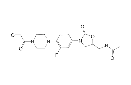 N-[[3-[3-fluoro-4-(4-glycoloylpiperazin-1-yl)phenyl]-2-keto-oxazolidin-5-yl]methyl]acetamide