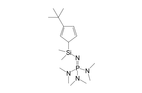 P-Tris(dimethylamino)-N-dimethyl-(4-tert-butyl-cyclopenta-2,4-dienyl-silanyl)iminophosphorane