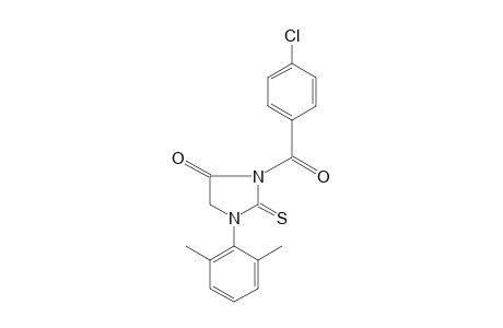 3-(p-chlorobenzoyl)-2-thio-1-(2,6-xylyl)hydantoin