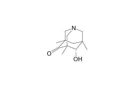 6-Hydroxy-3,5,7-trimethyl-1-azaadamantan-4-one /{ OH ax)