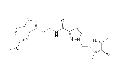 1-[(4-bromo-3,5-dimethyl-1H-pyrazol-1-yl)methyl]-N-[2-(5-methoxy-1H-indol-3-yl)ethyl]-1H-pyrazole-3-carboxamide