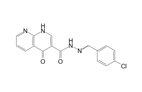 N'-(4-chlorobenzylidene)-1,4-dihydro-4-oxo-1,8-naphthyridine-3-carbohydrazide