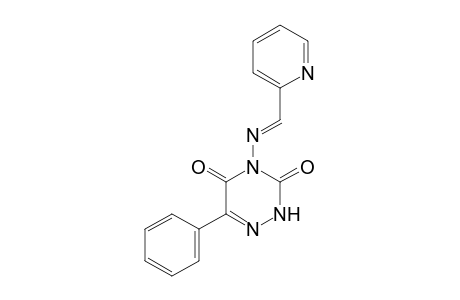 6-phenyl-4-{[(2-pyridyl)methylene]amino}-as-triazine-3,5(2H,4H)-dione