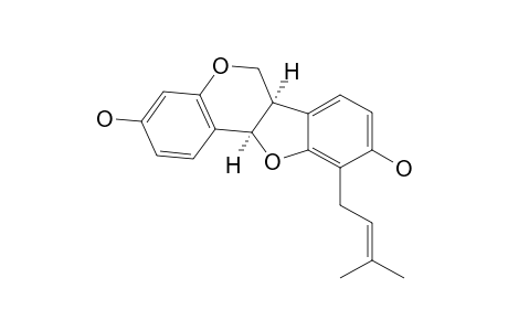 PHASE-OLLIDIN;(6AR,11AR)-3,9-DIHYDROXY-10-ISOPRENYL-PTEROCARPAN