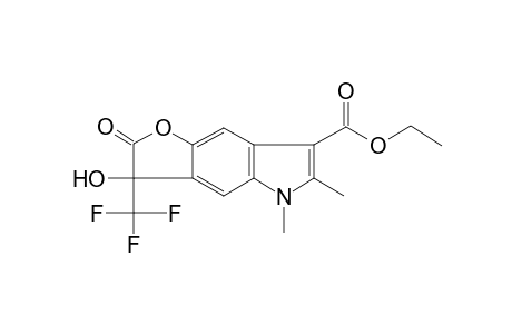 3-Hydroxy-5,6-dimethyl-2-oxo-3-trifluoromethyl-3,5-dihydro-2H-1-oxa-5-aza-S-indacene-7-carboxylic acid ethyl ester