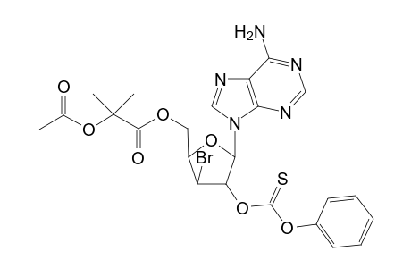 9-[5-o-(2-Acetoxyisobutyryl)-3-deoxy-3-bromo-2-o-(phenoxythiocarbonyl)]adenosine