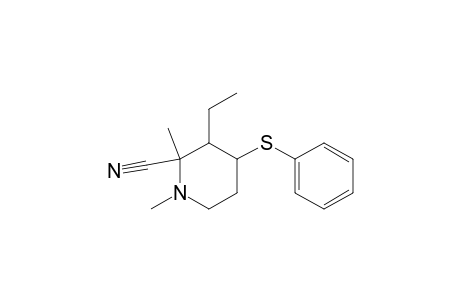 2-Piperidinecarbonitrile, 3-ethyl-1,2-dimethyl-4-(phenylthio)-