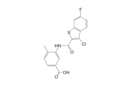 3-{[(3-chloro-6-fluoro-1-benzothien-2-yl)carbonyl]amino}-4-methylbenzoic acid